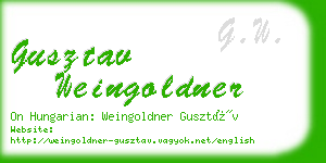 gusztav weingoldner business card